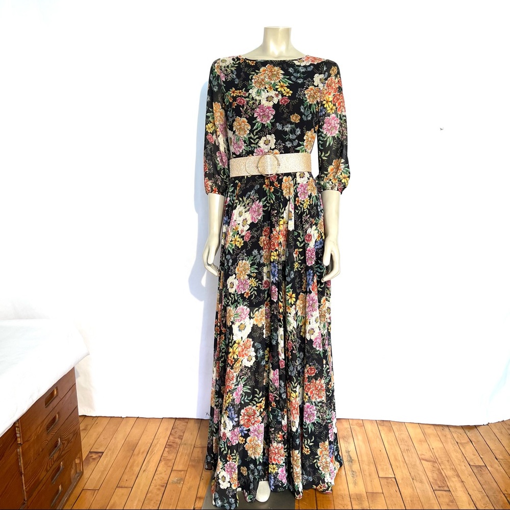 YUMI KIM Floral Chiffon Maxi Dress